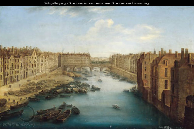 A view of the Pont Neuf, Paris - (after) Orazio Grevenbroeck