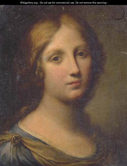 Portrait of a young woman, head and shoulders - (after) Onorio Marinari