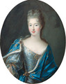 Portrait of Franoise-Marie de Bourbon, Mademoiselle de Blois, Duchesse d'Orleans (1677-1749), half-length, in an embroidered blue dress - (after) Pierre Gobert