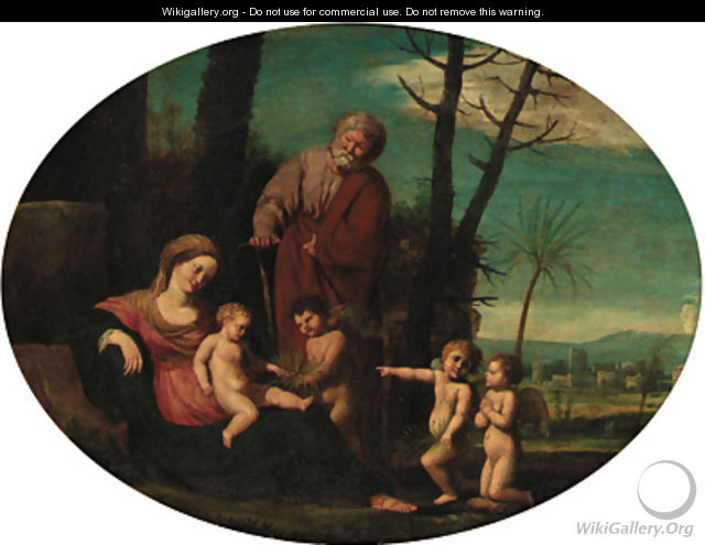 The Rest on the Flight into Egypt - (after) Pietro Paolo Bonzi