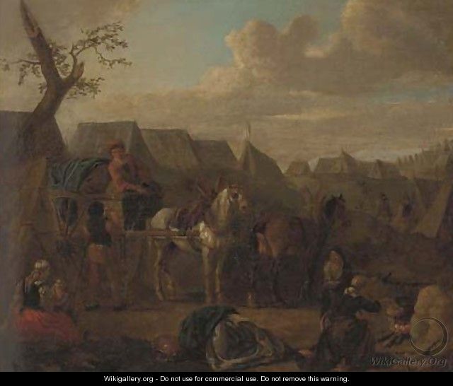 A military encampment - (after) Pieter Van Bloemen