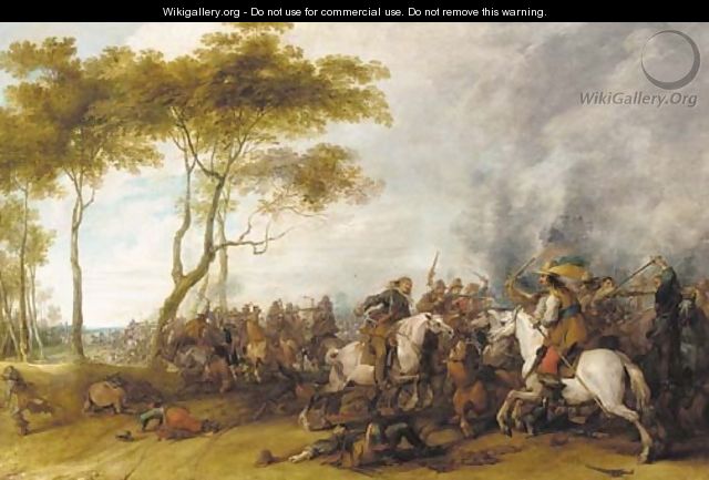 A cavalry skirmish - (after) Pieter Snayers