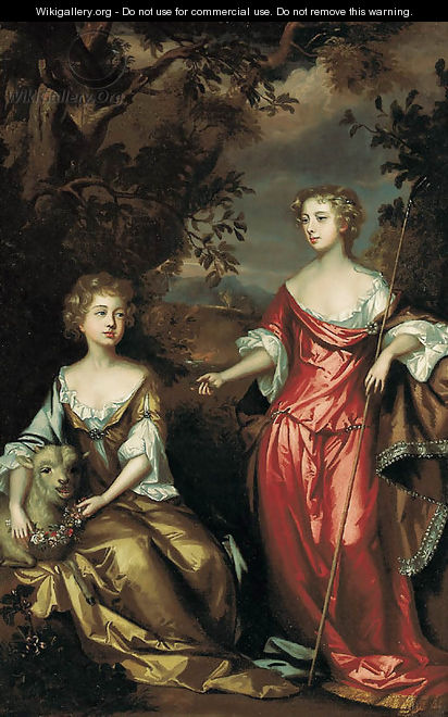 Portrait of two ladies of the Conyngham family - (after) John Vandervaart