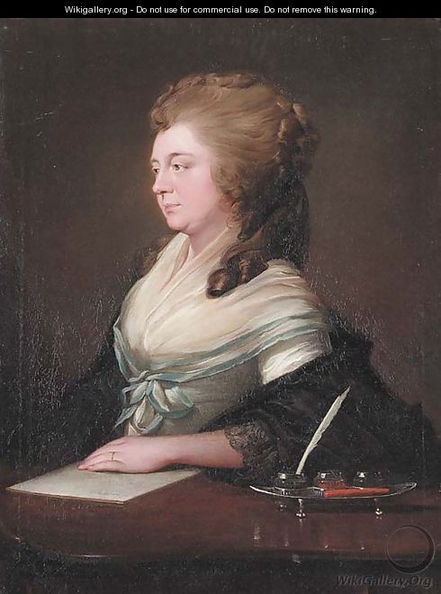Portrait of a lady - (after) Josepf Wright Of Derby