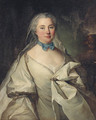 Portrait of a lady thought to be Marie Louise Heudey de Pommainville - (after) Louis Tocque