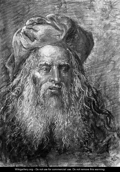 Portrait of a bearded old man - (after) Leonaert Bramer
