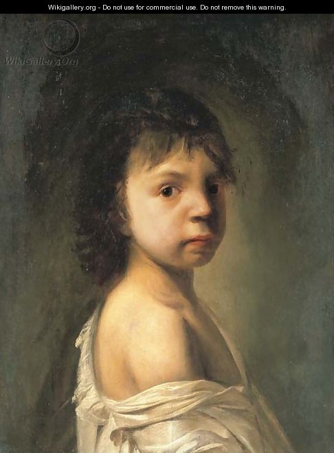 Portrait of a boy in a white shirt - (after) Jan De Bray
