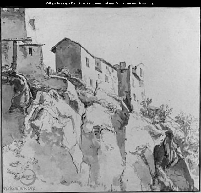 Italianate Houses on a Cliff - (after) Jan Asselyn