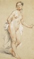 A female nude leaning to the right holding drapery - (after) Jean-Baptiste-Marie Pierre