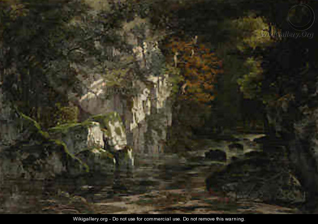 Gorge de la Loue, Jura - (after) Gustave Courbet