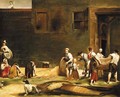 Peasants making silk carrying and spreading cocoons - (after) Giuseppe Maria Crespi