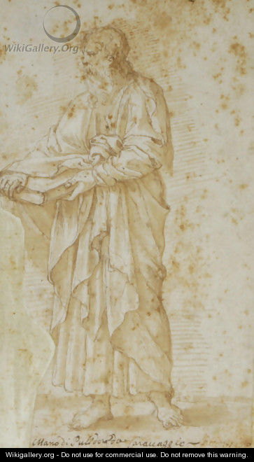 An evangelist - (after) Giulio Pippi, Called Giulio Romano