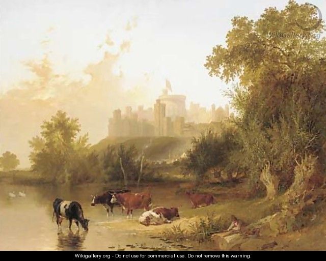 Windsor Castle from the Thames - (after) Henry John Boddington