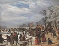 Skaters on a frozen lake - (after) J. Baber