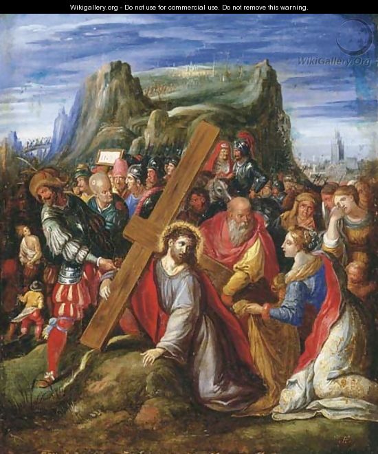 Christ on the Way to Calvary - (after) Hieronymus II Francken