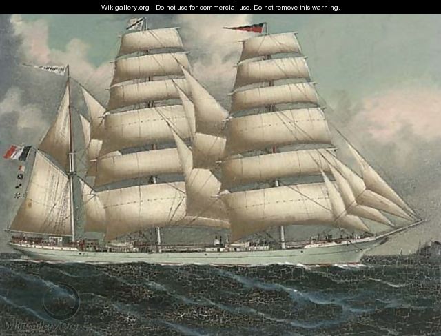 The three-masted French barque Boieldieu in Far Eastern waters - Chinese School