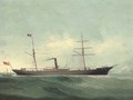 A brigantine-rigged steamer, owned by Crow, Rudolf of Liverpool - Chinese School