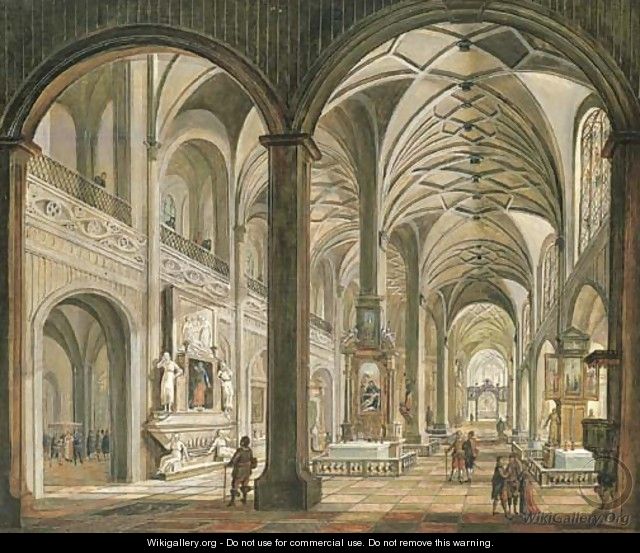 The interior of a cathedral - Christian Stocklin