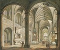 The interior of a cathedral - Christian Stocklin