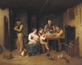 A family in an interior - Christian Andreas Schleisner