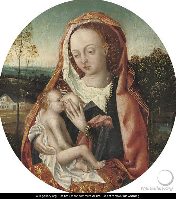 The Virgin and Child in a wooded landscape - (after) Adriaen Isenbrandt (Ysenbrandt)