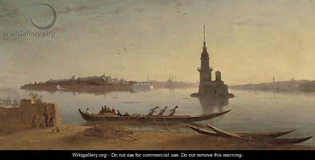 La tour de Liandre, Constantinople - Charles Théodore Frère