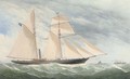 A steam yacht of the Royal Thames Yacht Club in the Channel - Charles Taylor