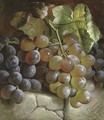 Grapes on a stone step - Charles Stuart