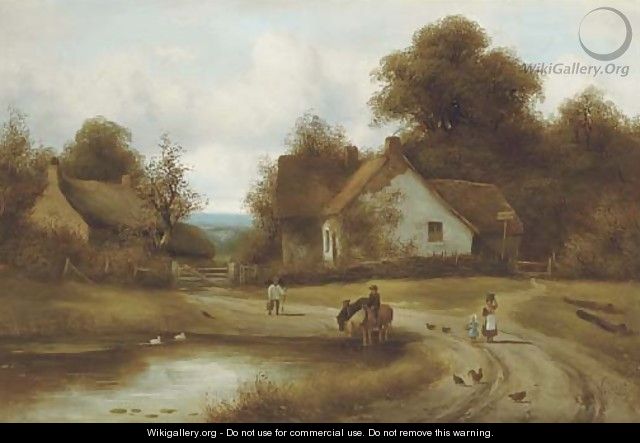 Watering the horses - Charles Vickers