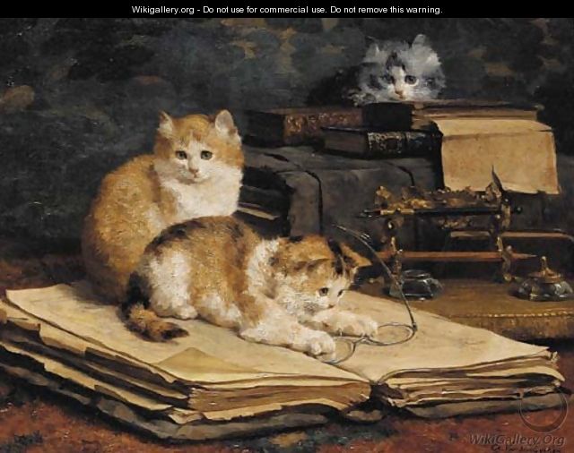 Feline librarians - Charles van den Eycken