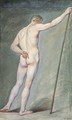 A Nude holding a Stick, seen from behind - Charles-Nicolas I Cochin