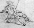 A sportsman reclining on a bank - Charles Joseph Natoire