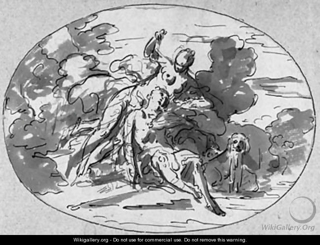 Venus and Adonis - Francisco de la Traverse