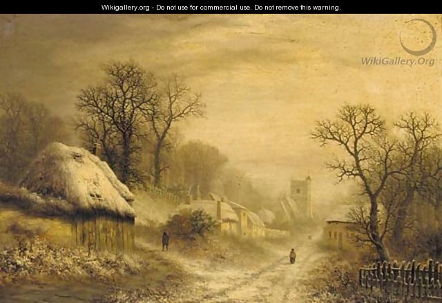 A village in Winter - Charles Leaver