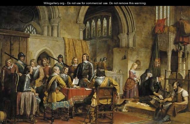 The Surrender of Arundel Castle to Sir William Waller, January 6th, 1643. - Charles Landseer