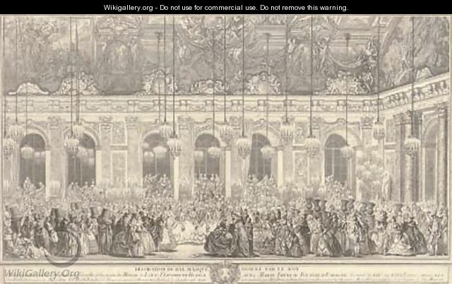 The Celebrations at Versailles of the Marriage of Louis Dauphin of France and Marie Therese Infanta of Spain, February 1745 - Charles-Nicolas I Cochin