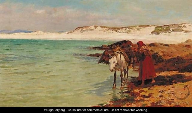 Gathering seaweed - Charles Napier Hemy