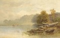 Cattle watering in a tranquil river - Charles S. Shaw