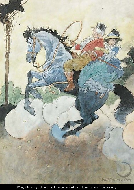 A gentleman and a lady on a rearing horse - Charles Robinson