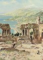 Ruins of the theatre at Taormina, Sicily - Charles Edward Dixon