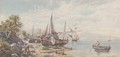 Fishing craft beached on the Neapolitan coast - Charles Rowbotham