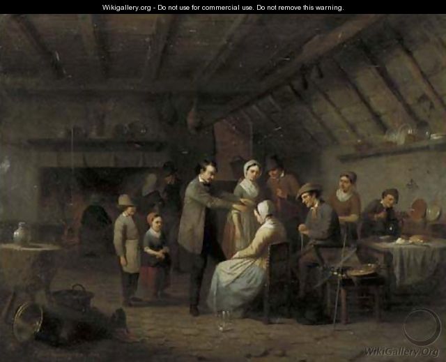 Le magnetiseur treating a patient in a tavern - Charles Venneman