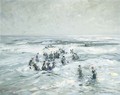 Splashing in the Surf - Charles Herbert Woodbury