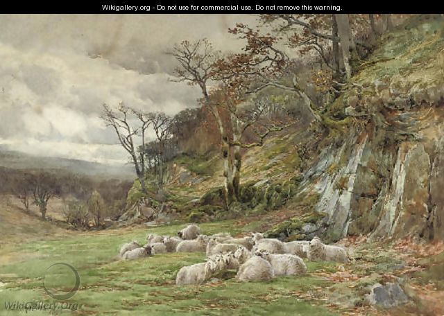 Sheltering from the storm - Charles James Adams