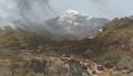 Mountainous landscape with rocky stream - Charles Branwhite