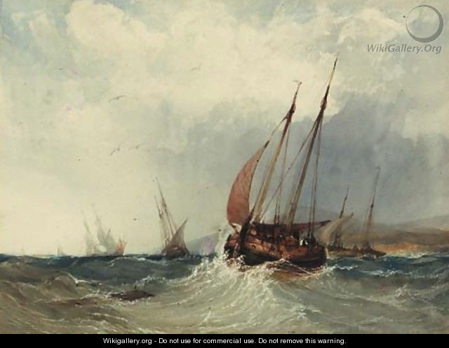 A trawler in a swell - Charles Bentley