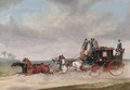 A stagecoach at full speed - Charles Cooper Henderson