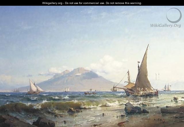 Boats in the bay of Naples - Carl Frederik Sorensen