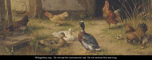 Poultry in the farmyard - Carl Jutz