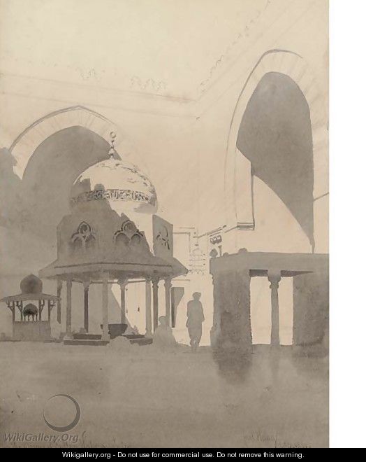 In the mosque of Sultan Hassan, Cairo, 1860 - Carl Haag